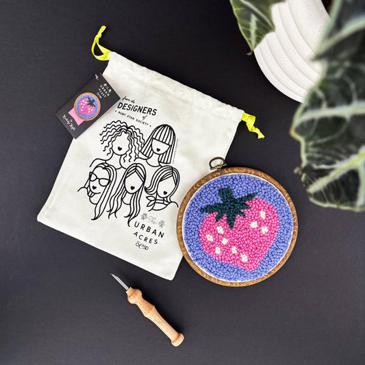 The Urban Acres-Strawberry by Kimberly Kight - Punch Needle Kit-craft kit-gather here online