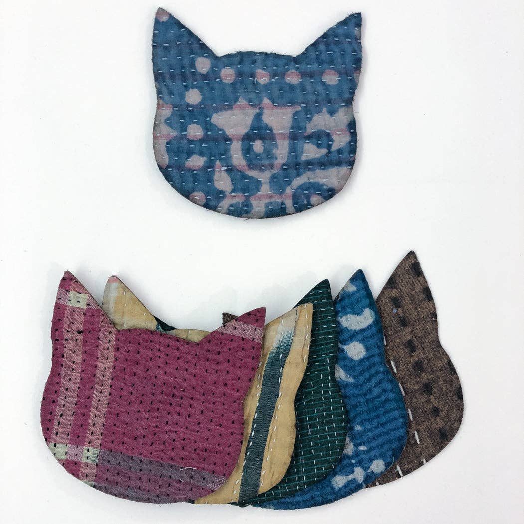 Otto Finn-Medium Kantha Butterfly Iron-On Patch-patches + pins-gather here online