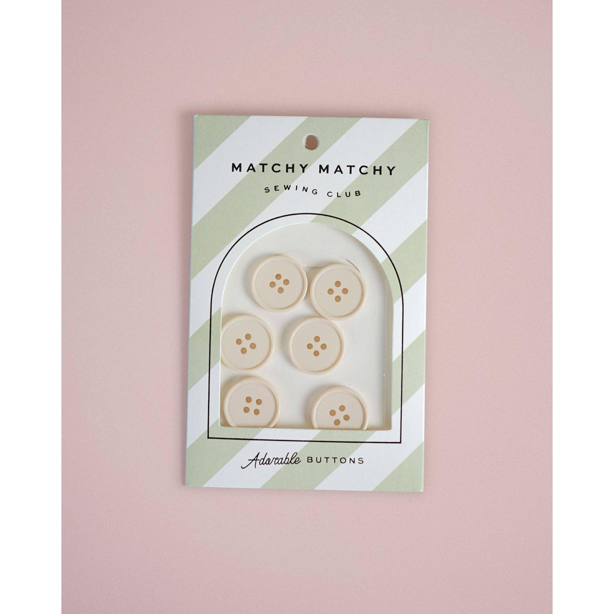 Matchy Matchy Sewing Club-Cream Puff Retro Buttons-button-gather here online