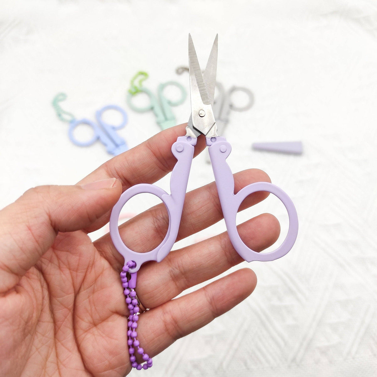 SCwholeworks-Portable Folding Scissors With Sheath-scissors + snips-gather here online