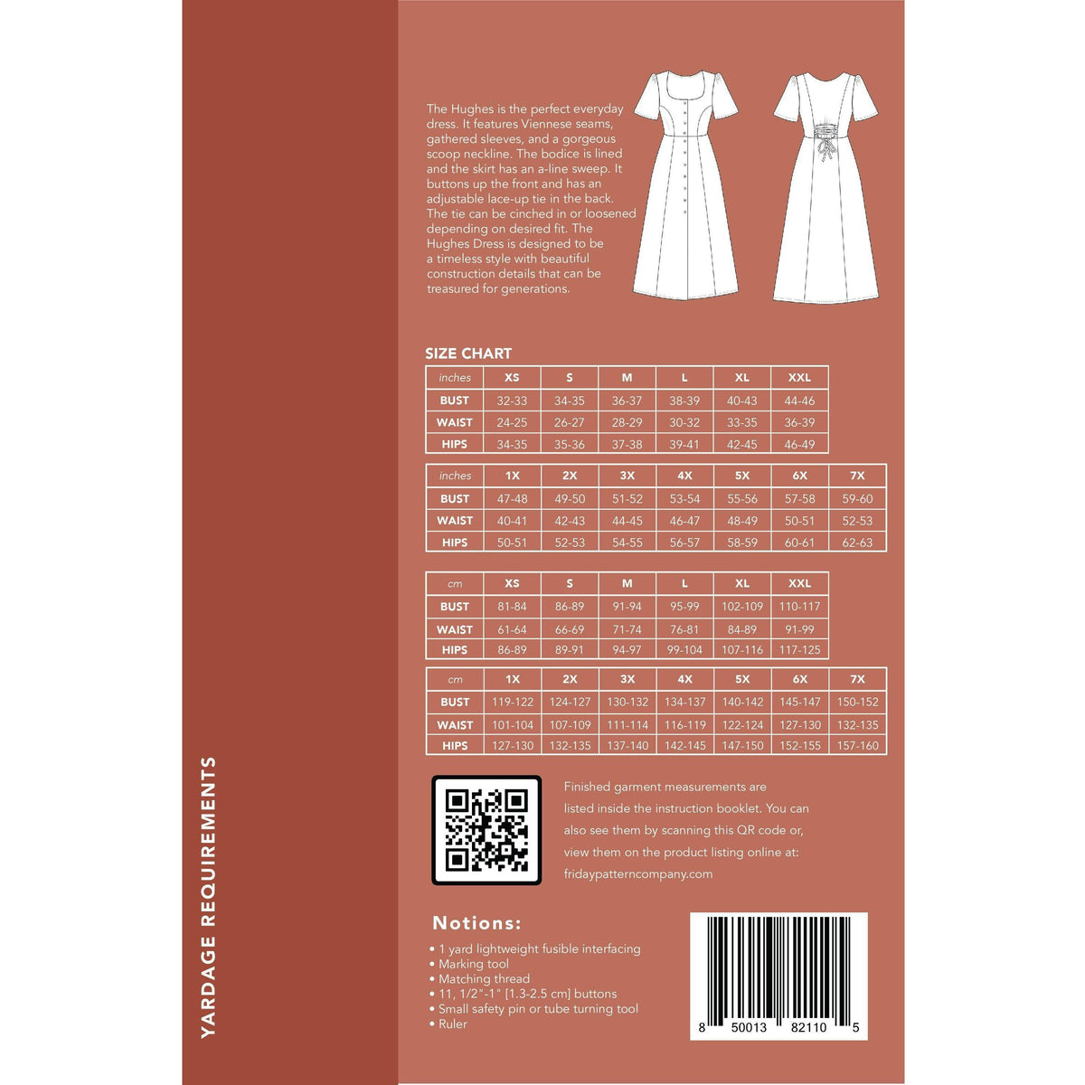 Friday Pattern Company-The Hughes Dress-sewing pattern-gather here online
