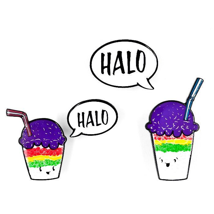 Little Shop of Pins-Halo Halo Enamel Pin Set-accessory-gather here online