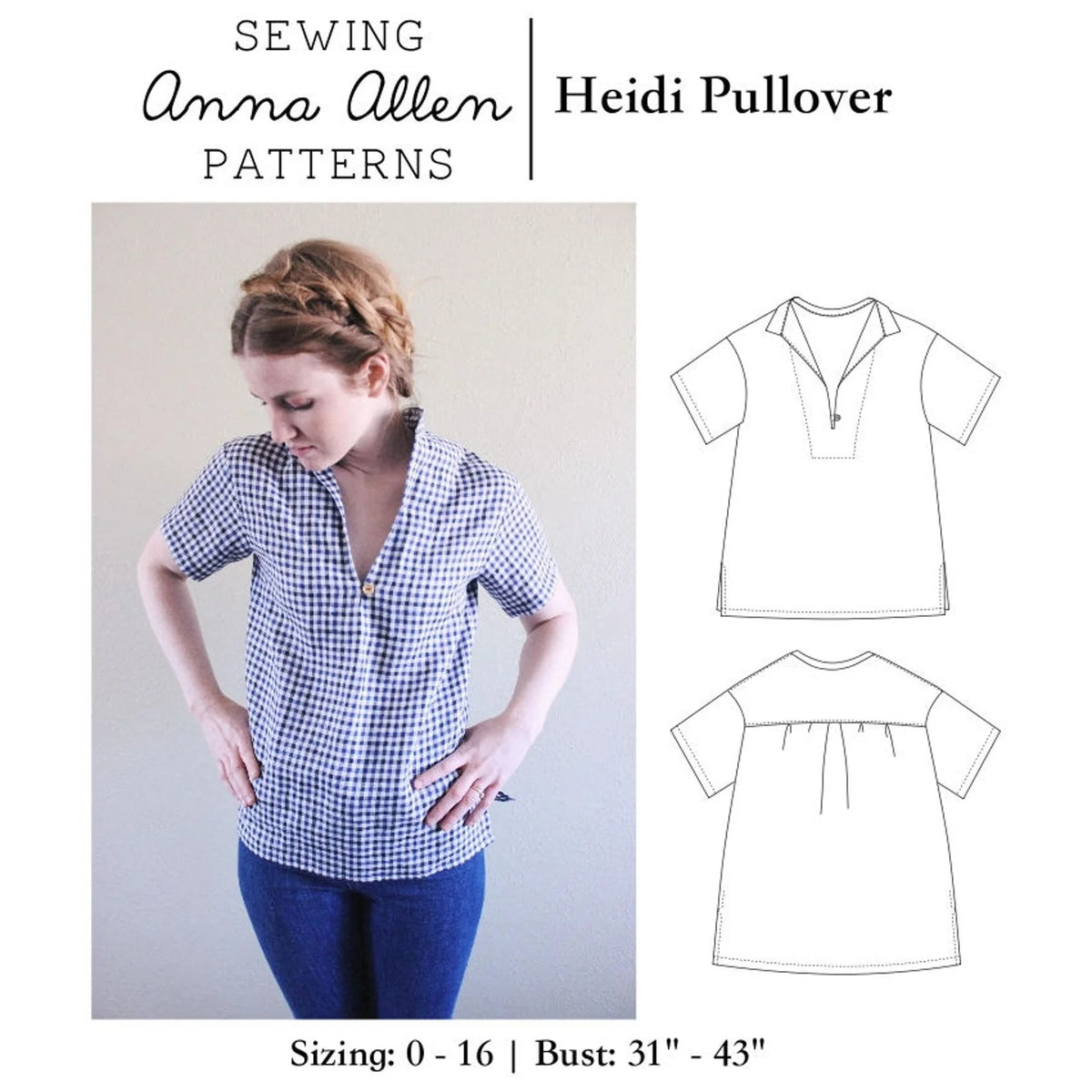 Anna Allen Patterns-Heidi Pullover Top Pattern - PDF DOWNLOAD-sewing pattern-gather here online