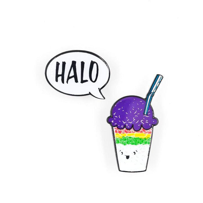 Little Shop of Pins-Halo Halo Enamel Pin Set-accessory-gather here online