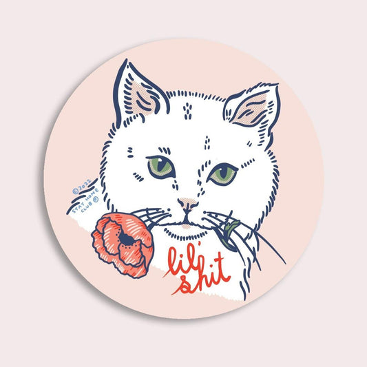 Stay Home Club-Lil Shit (Cat) Vinyl Sticker-accessory-gather here online