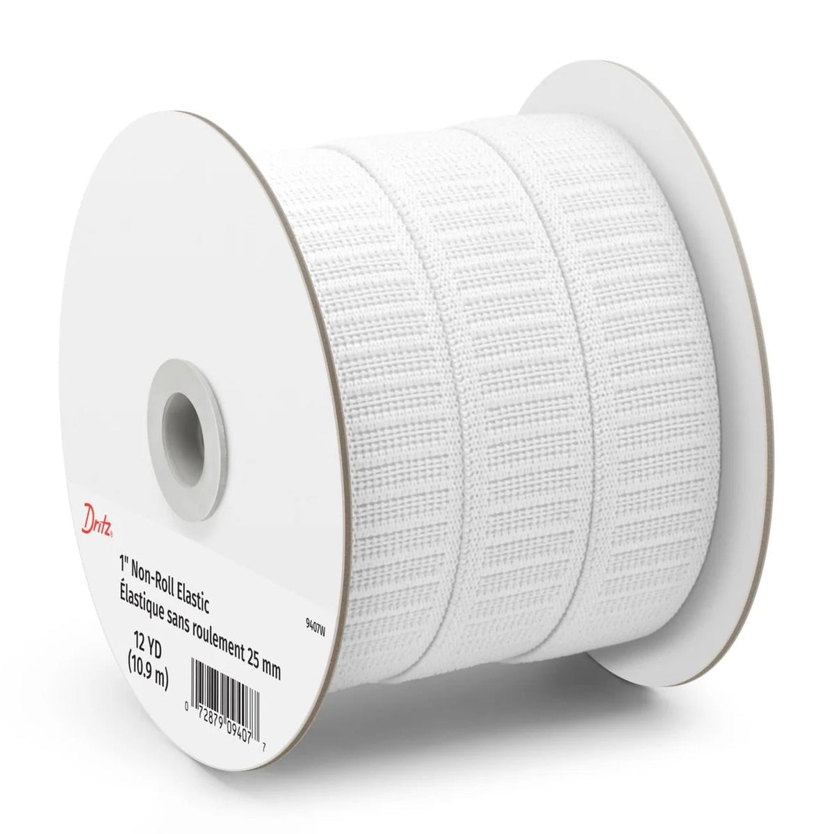 Dritz-Non-Roll Elastic - 1" White-elastic-gather here online
