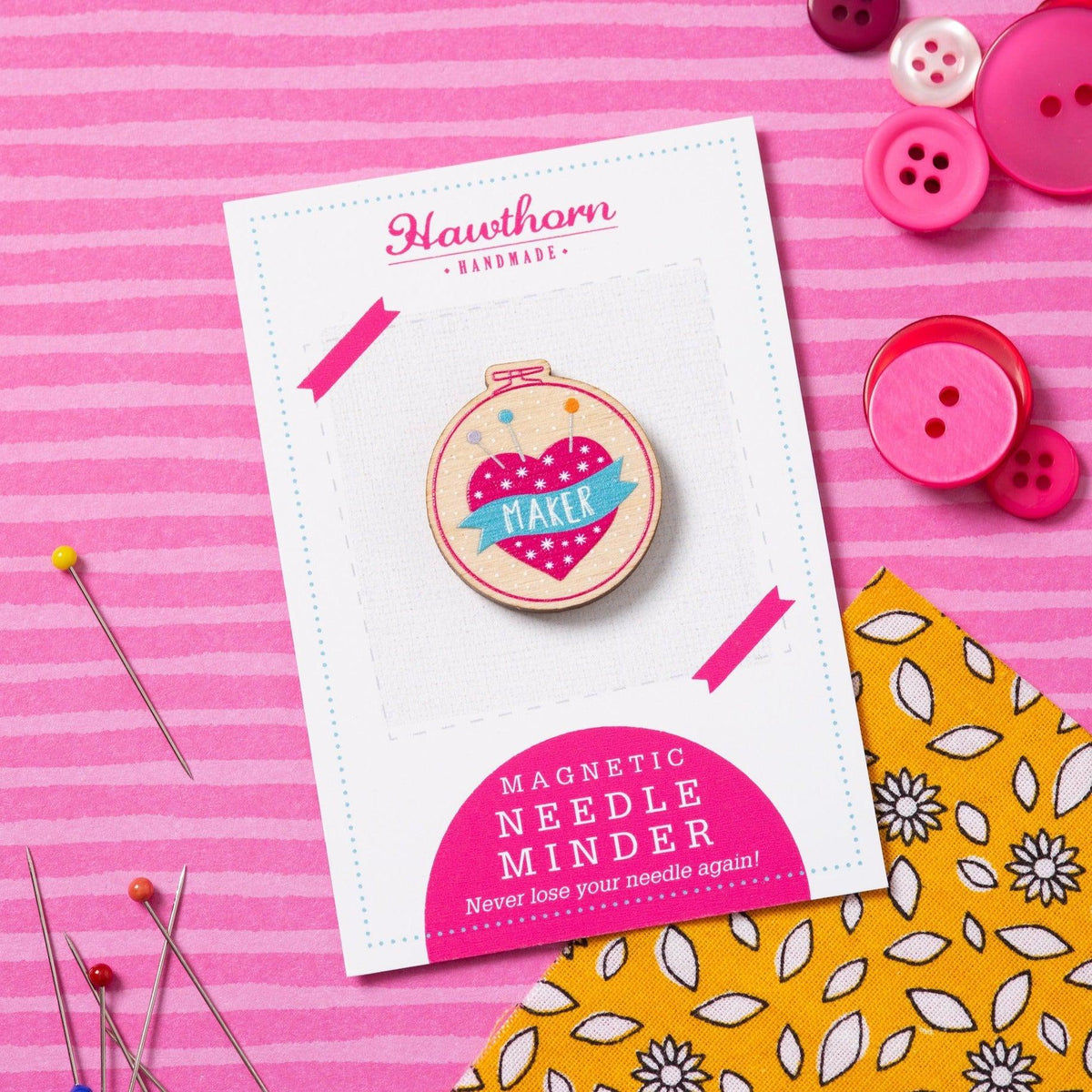 Hawthorn Handmade-Maker Pincushion Magnetic Needle Minder-notion-gather here online