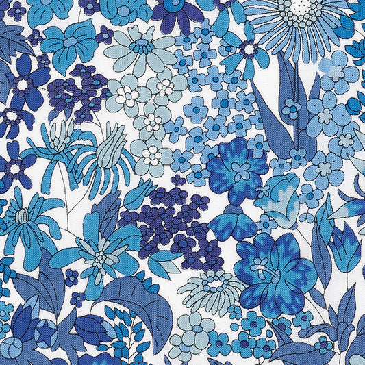 Liberty of London-Tana Lawn - Margaret Annie Dark Blue-fabric-gather here online