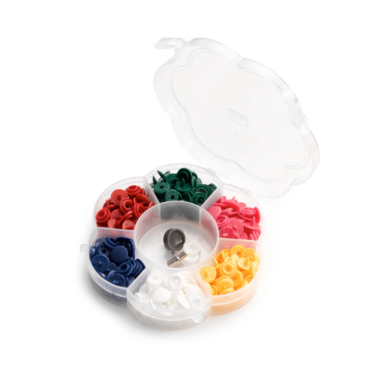 Dritz-Color Snaps Mini Box: 9mm-sewing notion-gather here online
