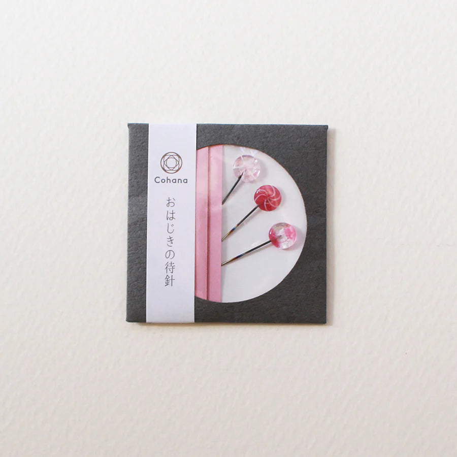 Cohana-Ohajiki Sewing Pins-sewing notion-Pink-gather here online