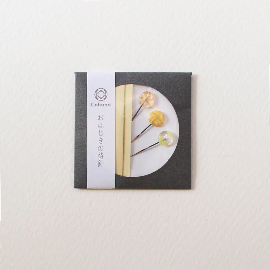 Cohana-Ohajiki Sewing Pins-sewing notion-Yellow-gather here online
