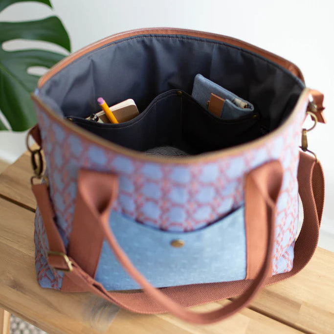Noodlehead-Oxbow Tote Pattern-sewing pattern-gather here online