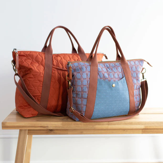 Noodlehead-Oxbow Tote Pattern-sewing pattern-gather here online