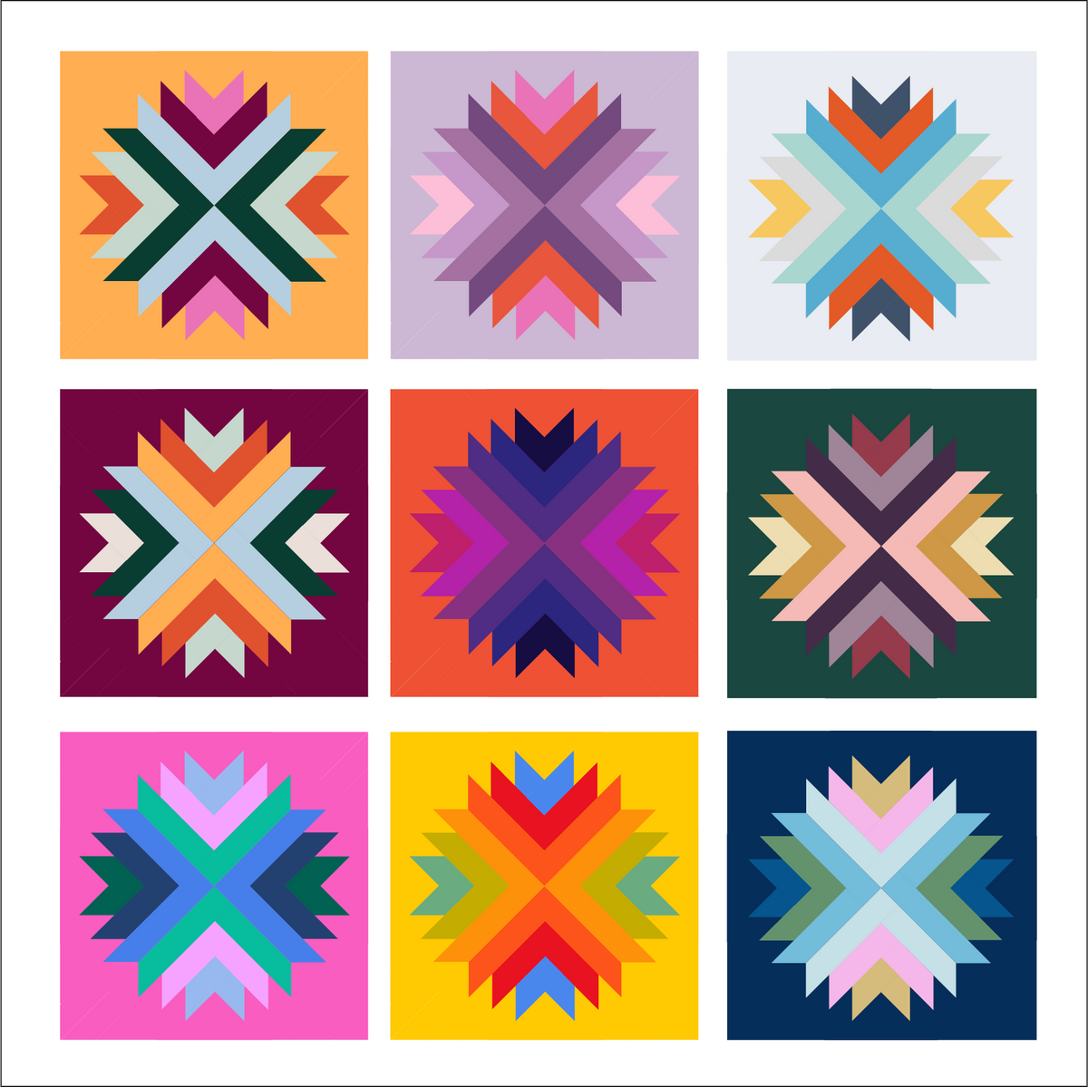 gather here classes-Patchwork Pompom Block-class-gather here online