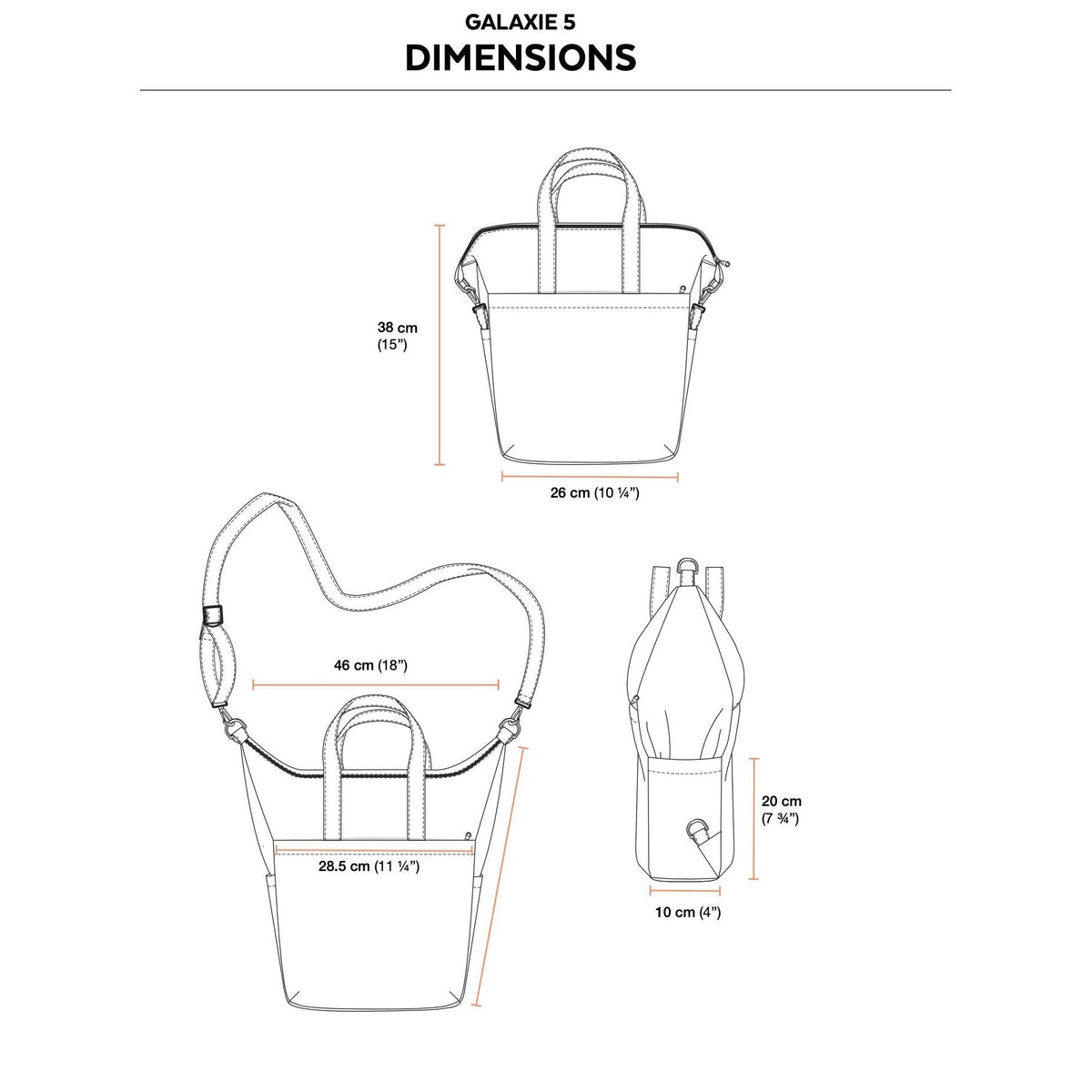2021 // GALAXIE 5 - 3-in-1 Convertible backpack - Jalie