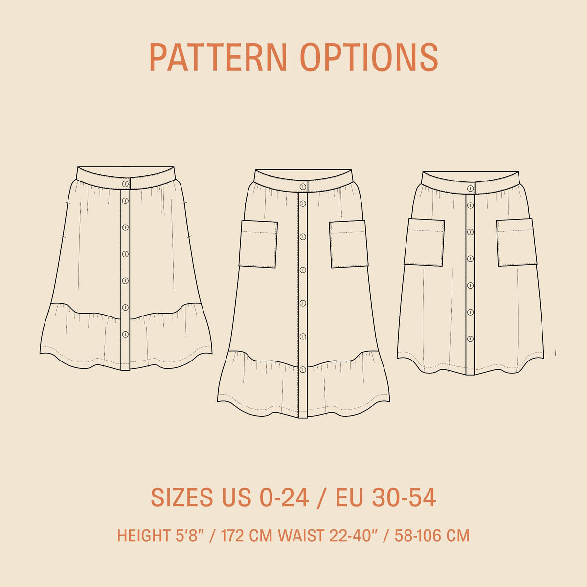 Front Button Skirt Pattern Wardrobe By Me