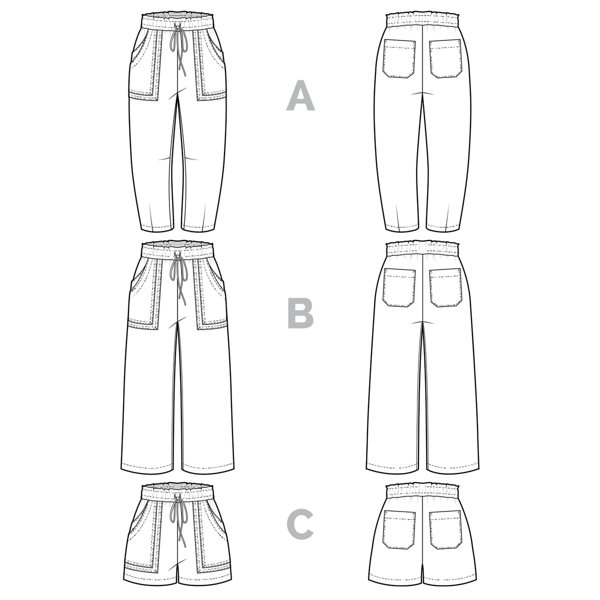 Sepia Pants + Shorts Pattern