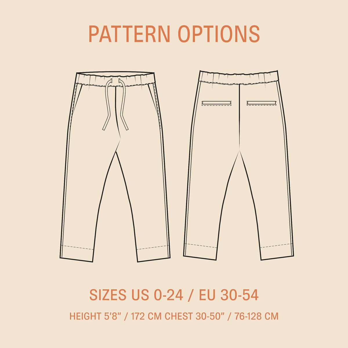Easy pants Sewing Pattern Wardrobe By Me