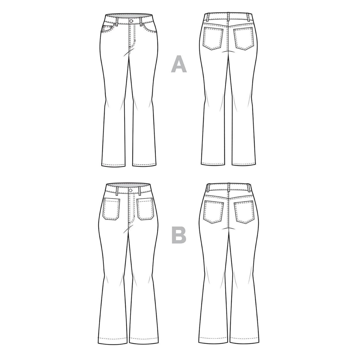 Jude Flare Jeans Pattern