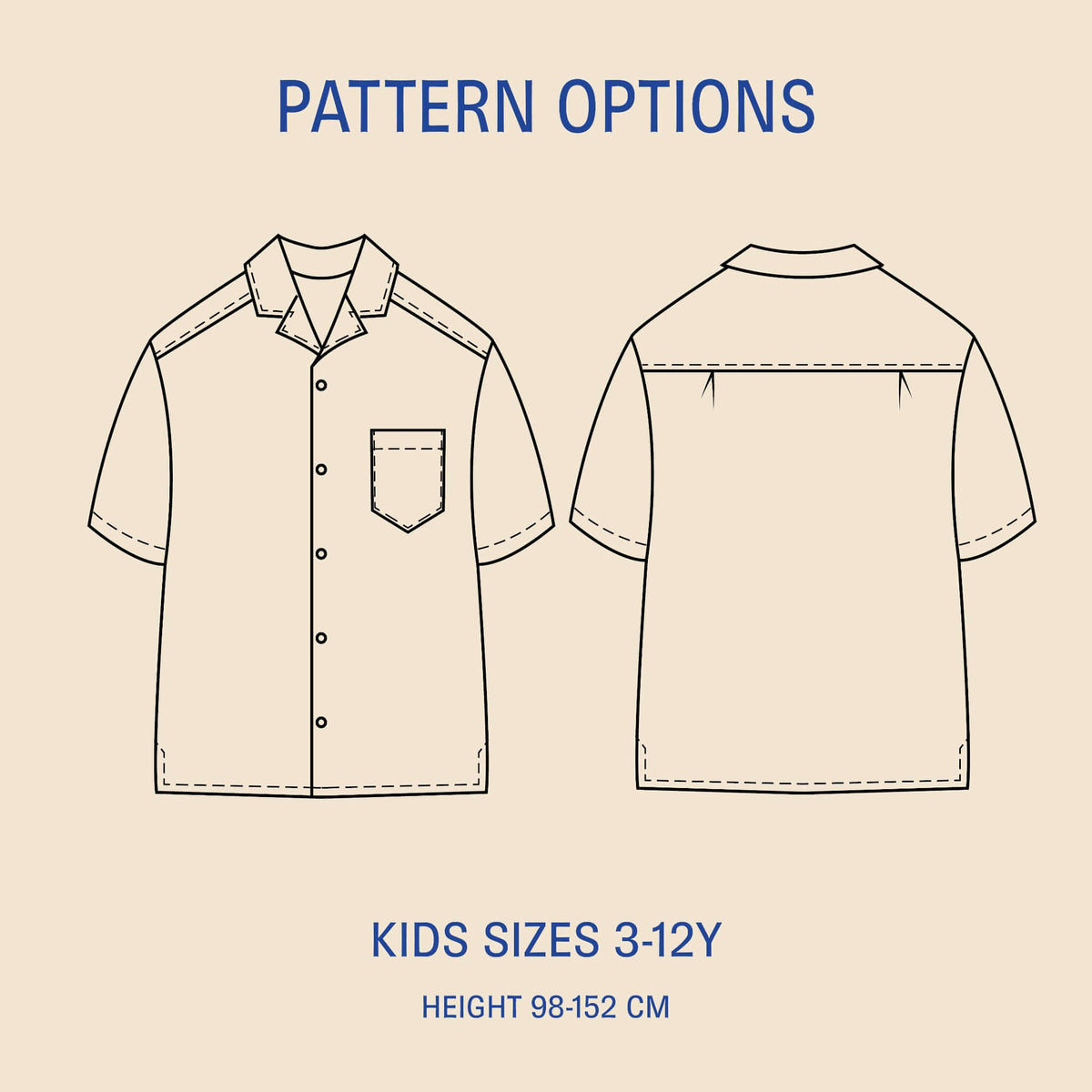 Kids Tropical Shirt sewing pattern Wardrobe By Me