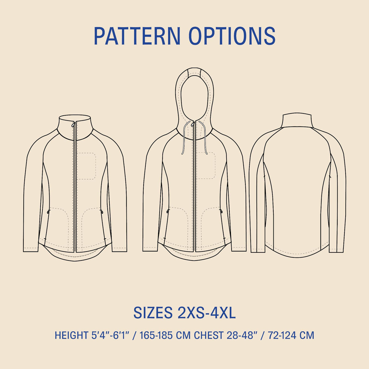 Men's Fleece jacket pattern Wardrobe By Me