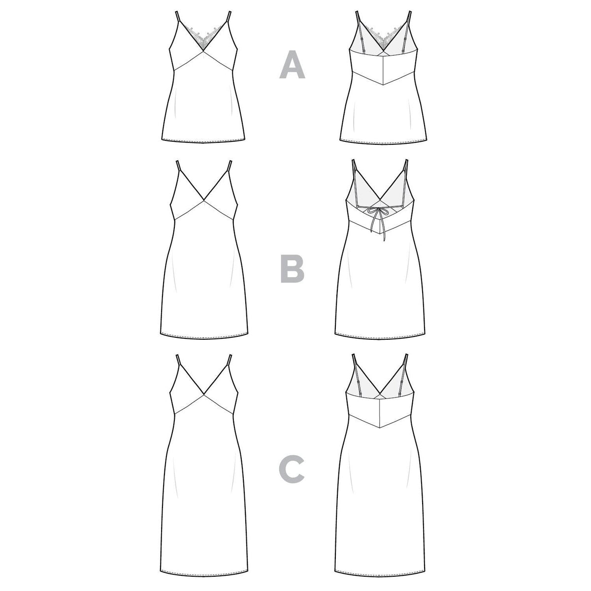 Simone Slip Dress + Camisole Pattern