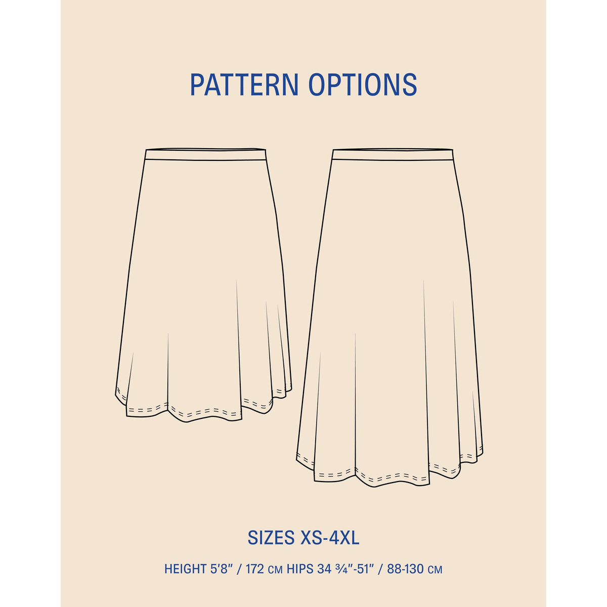 Simple Skirt sewing pattern