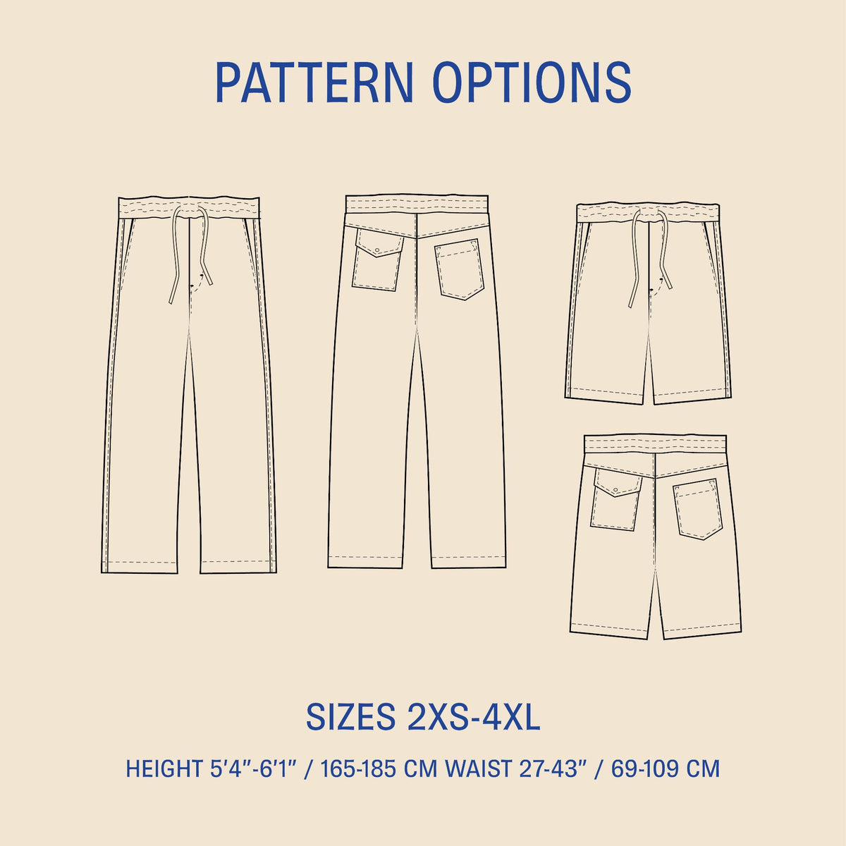 Summer pants sewing pattern Wardrobe By Me