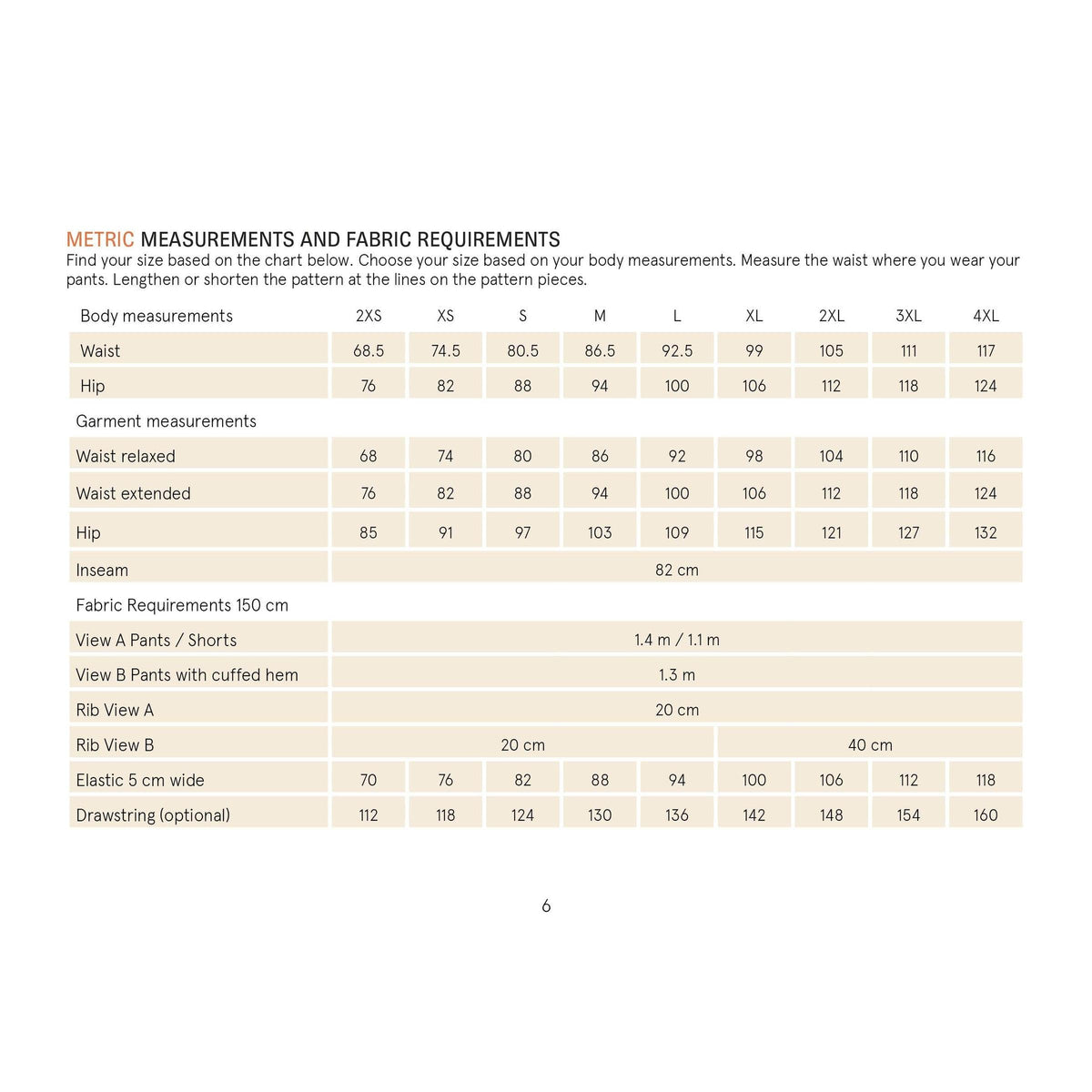 Sweatpants sewing pattern