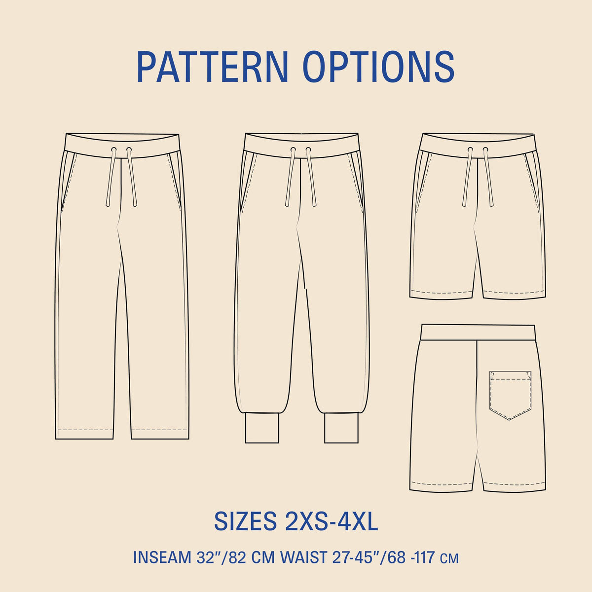 Sweatpants sewing pattern