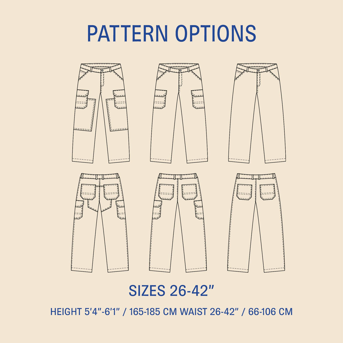 Wilderness pants sewing pattern Wardrobe By Me