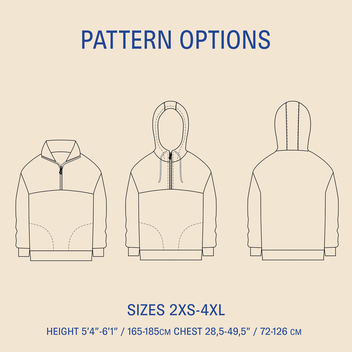 Zip Up Sweater sewing pattern