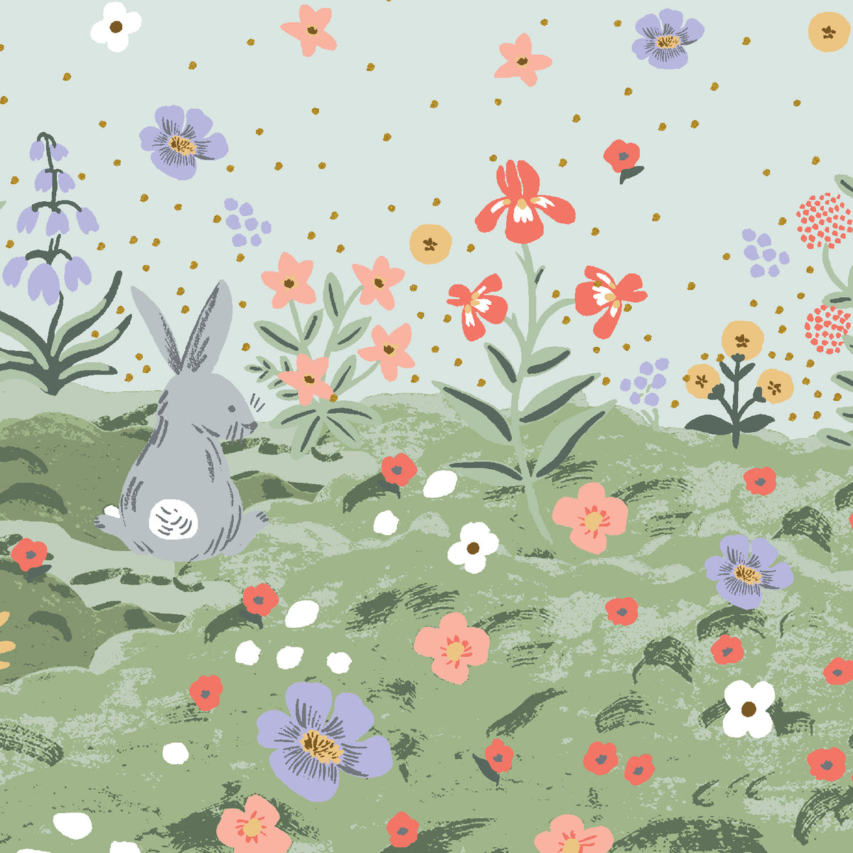 Cotton + Steel-Spring Meadow Green Metallic-fabric-gather here online