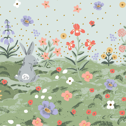 Cotton + Steel-Spring Meadow Green Metallic-fabric-gather here online