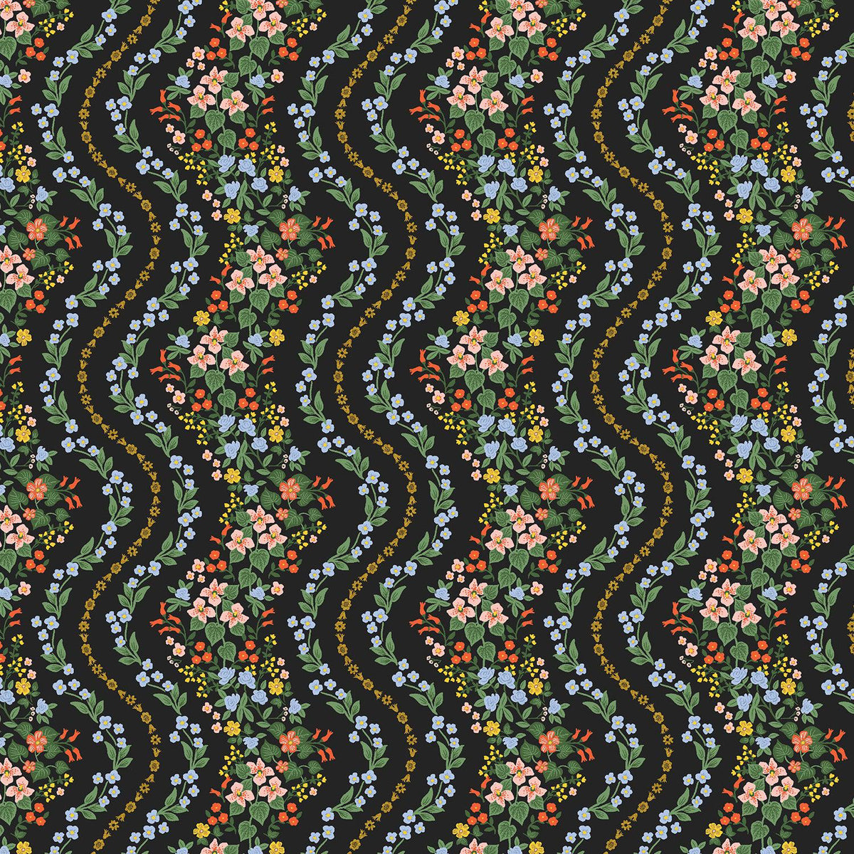Cotton + Steel-Wildwood Vines Black Metallic-fabric-gather here online