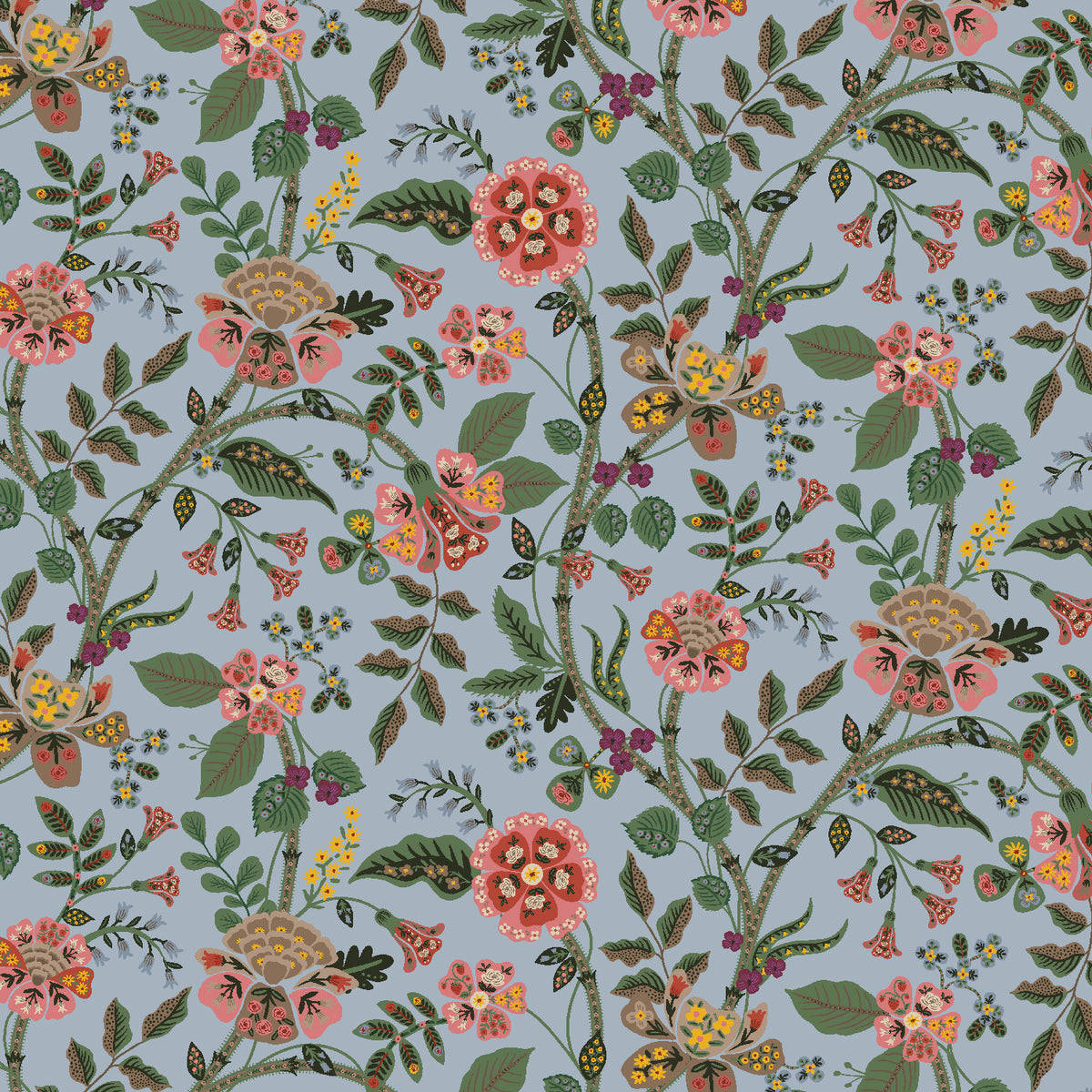 Cotton + Steel-Gracie Slate on Rayon-fabric-gather here online