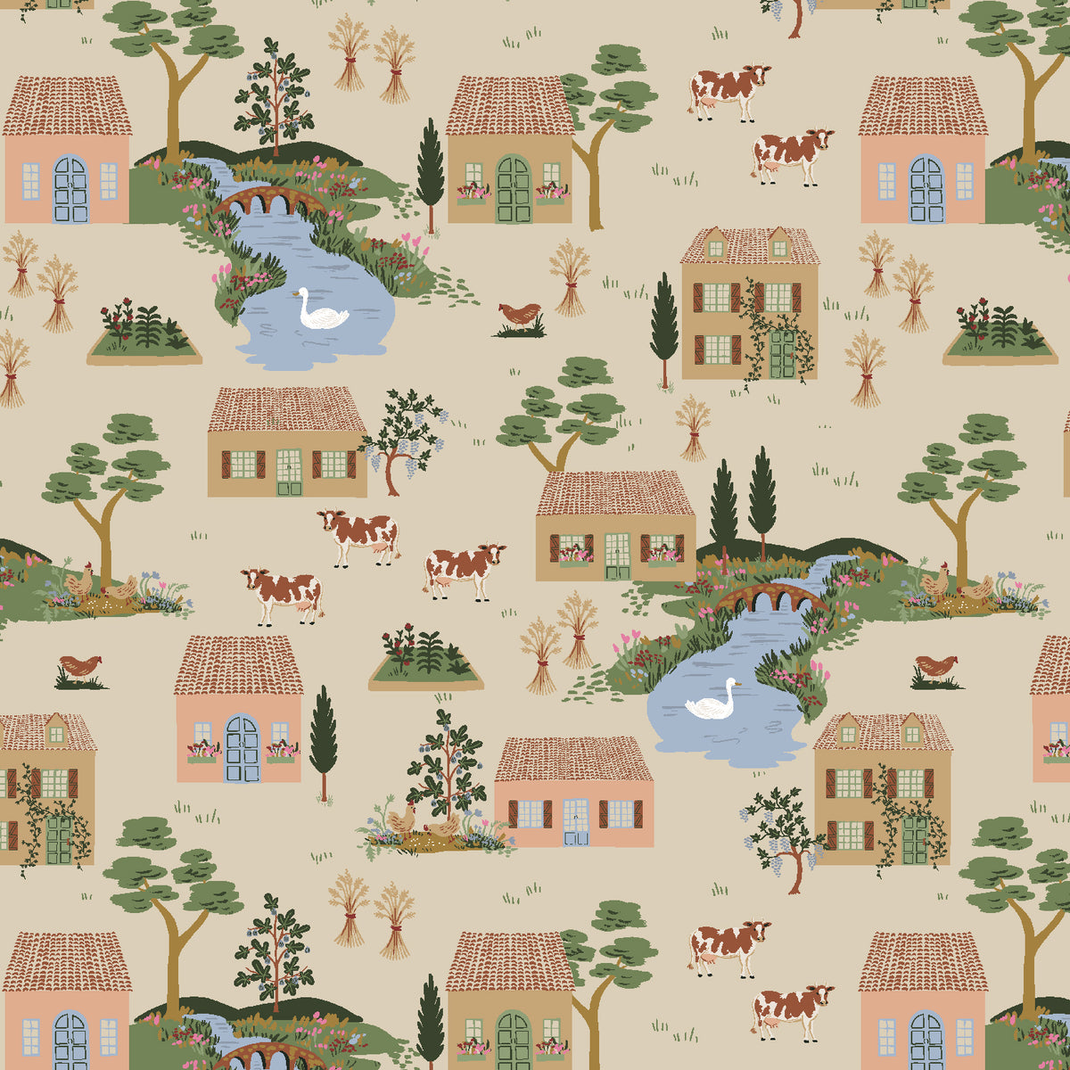 Cotton + Steel-Cotswolds Linen-fabric-gather here online