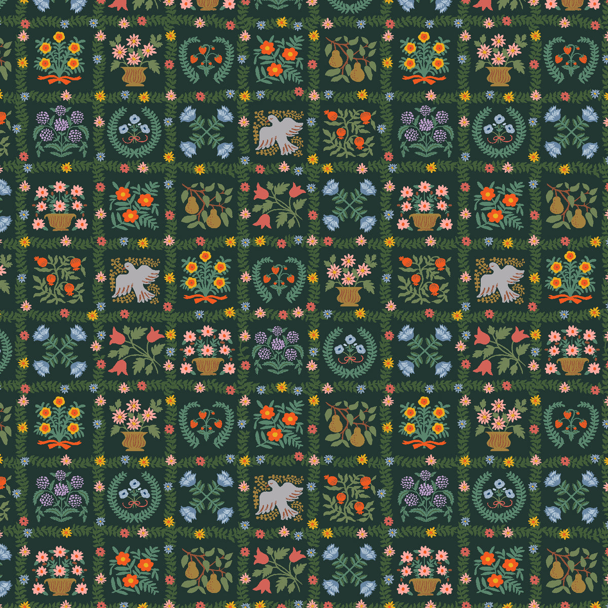 Cotton + Steel-Garden Album Evergreen-fabric-gather here online