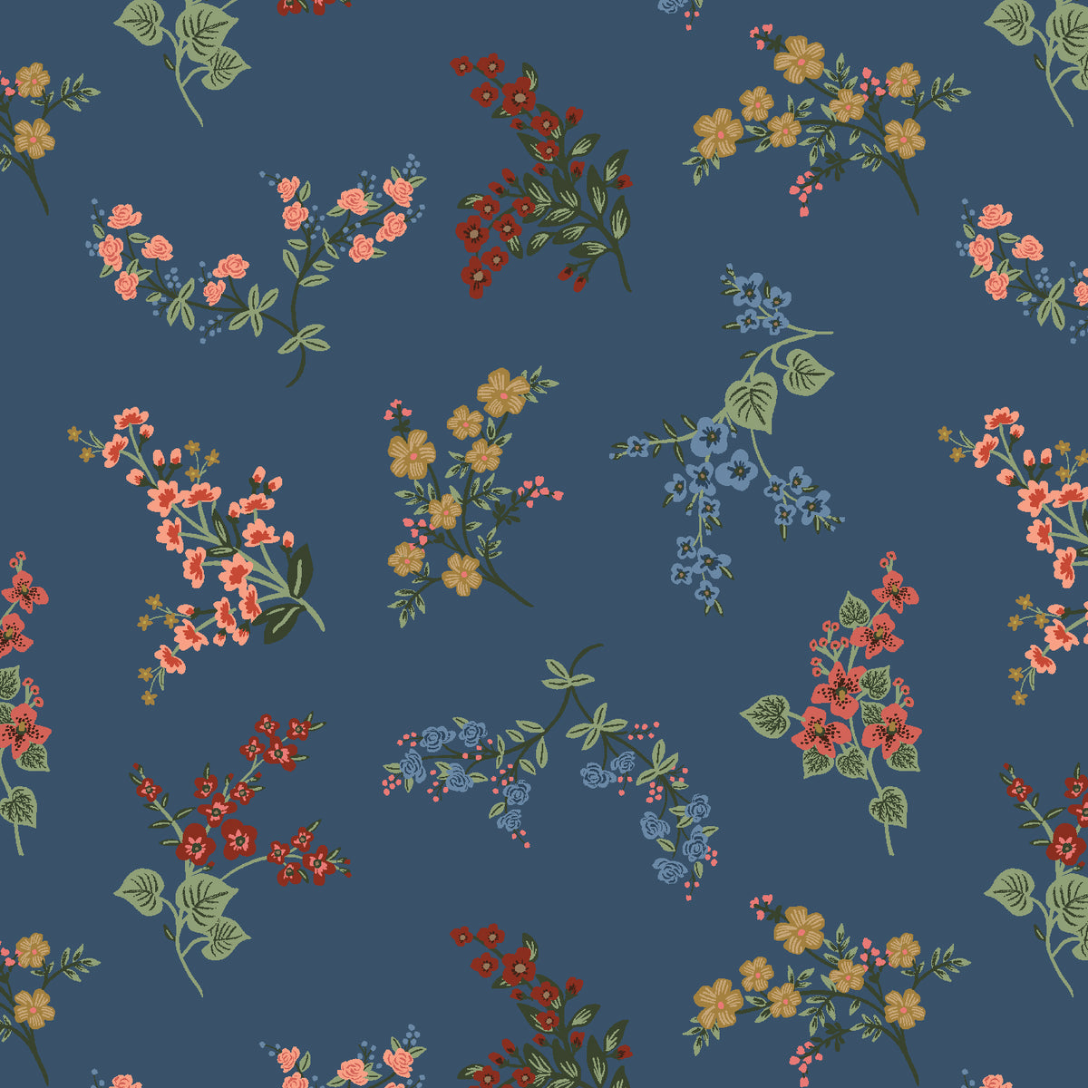 Cotton + Steel-Amelia Sapphire-fabric-gather here online