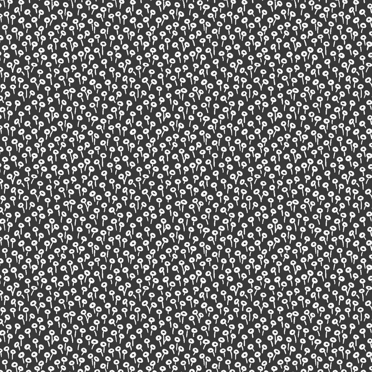 Cotton + Steel-Tapestry Dot-fabric-Black-gather here online