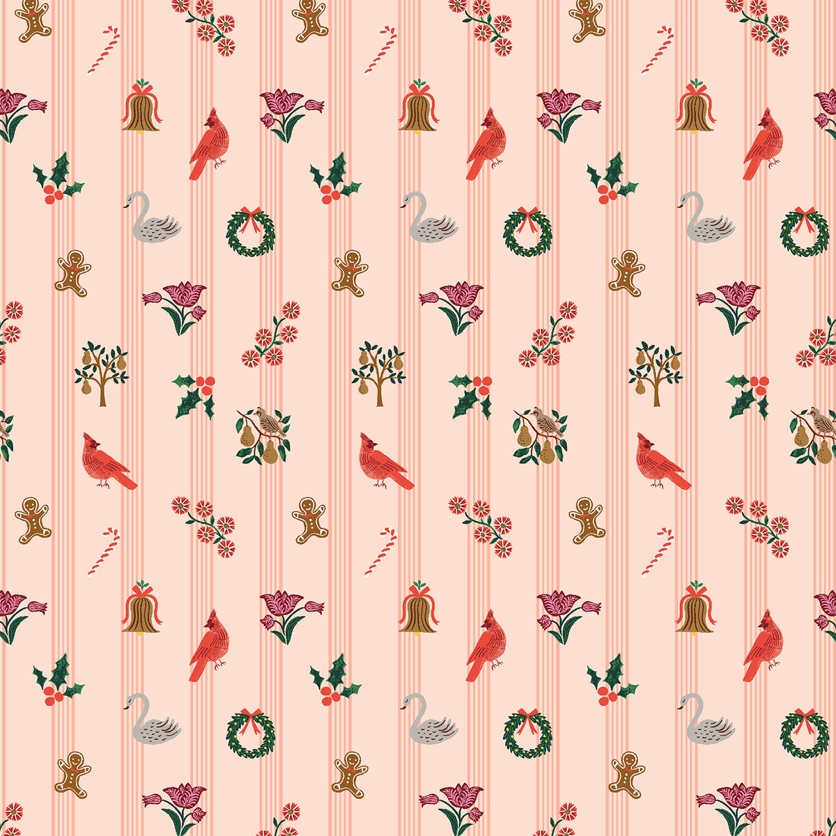 Cotton + Steel-Yuletide Blush-fabric-gather here online