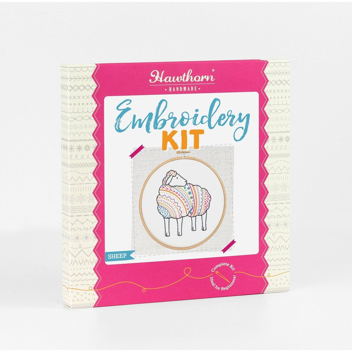 Hawthorn Handmade-Sheep White Embroidery Kit-embroidery kit-gather here online