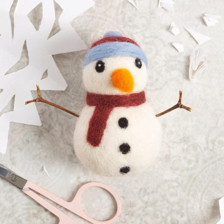 Hawthorn Handmade-Snowman Mini Needle Felting Kit-craft kit-gather here online