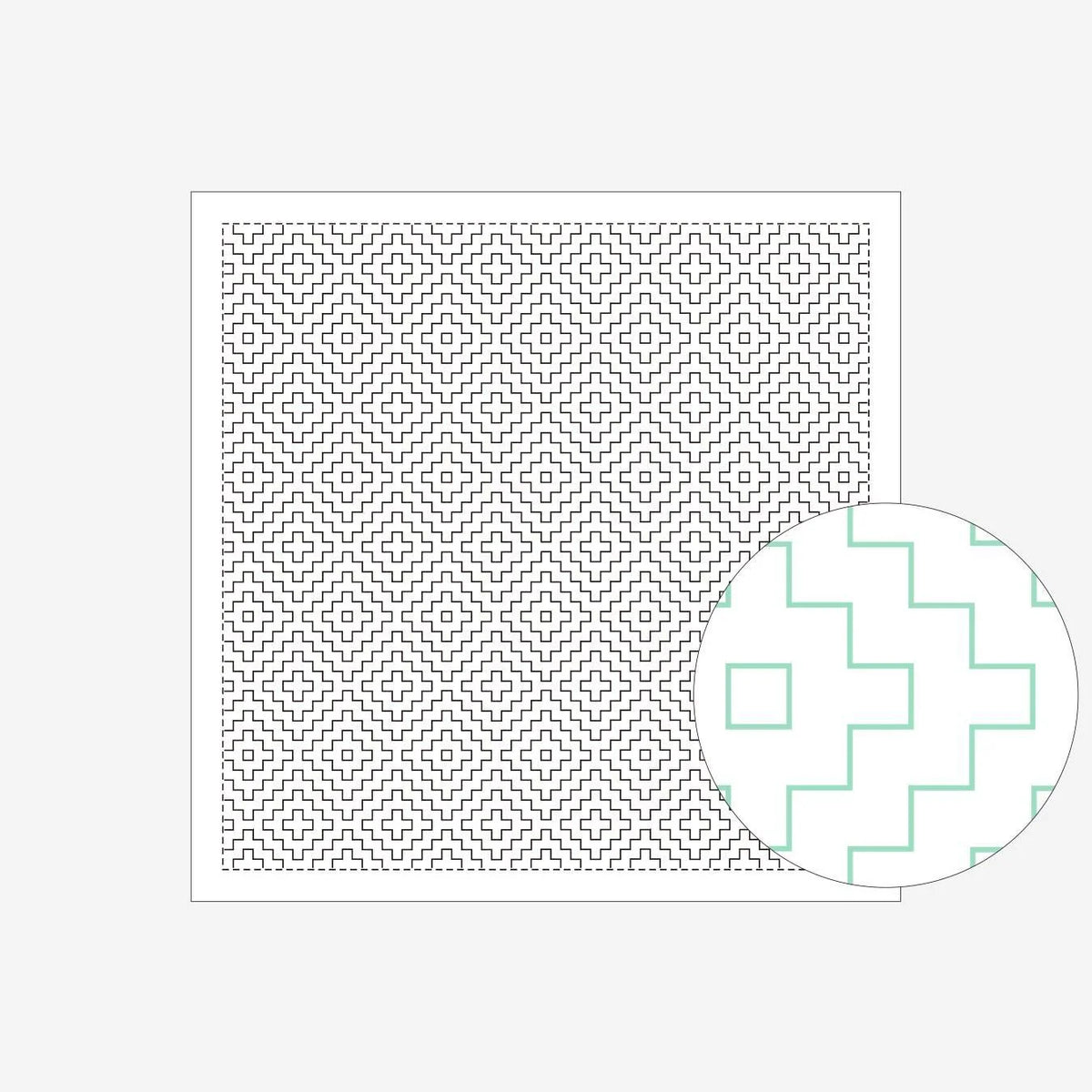 Daruma-Sashiko Sampler - White-embroidery kit-1101: Persimmon Flower-gather here online