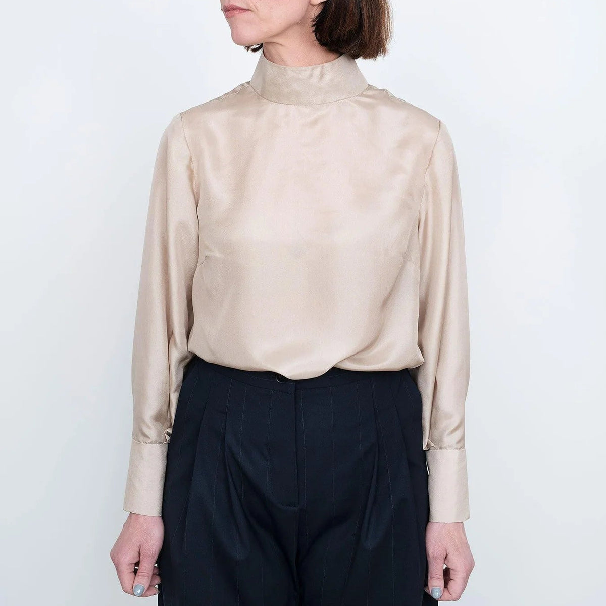 Assembly Line-Tie Bow Blouse Pattern-sewing pattern-gather here online