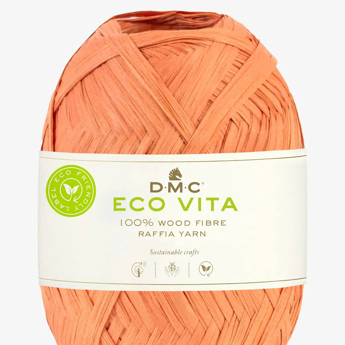 DMC-Eco Vita Raffia-yarn-010 Orange-gather here online