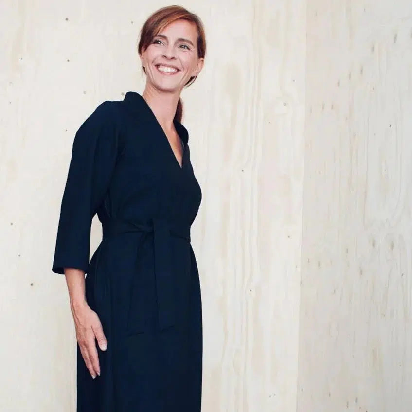 Assembly Line-V-neck Dress Pattern-sewing pattern-gather here online