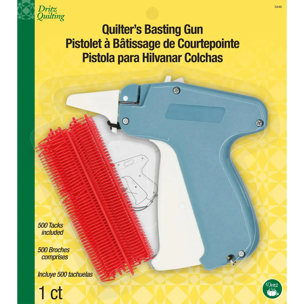 Dritz-Quilters Basting Gun with Tacks-sewing notion-gather here online