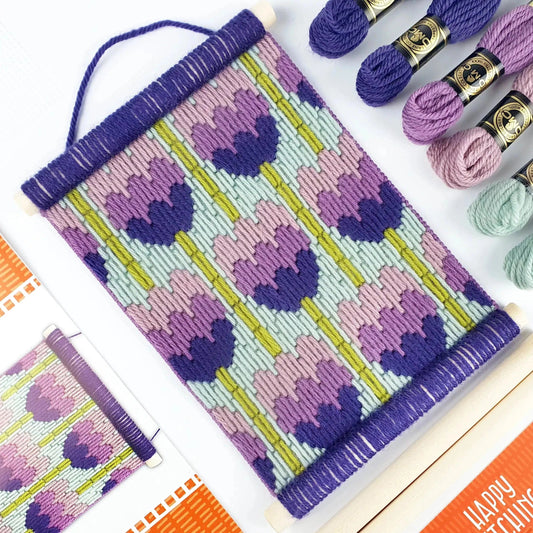 Oh Sew Bootiful-Bargello Embroidery Tulips Wall Hanging Kit-embroidery kit-gather here online