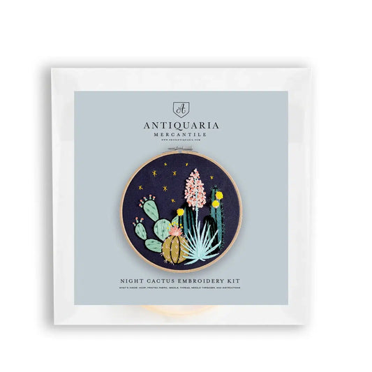 Antiquaria-Night Cactus 6" Embroidery Kit-embroidery kit-gather here online